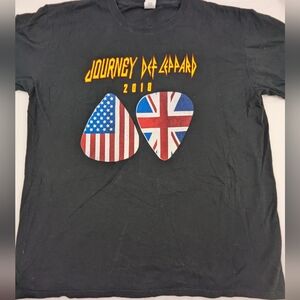 Journey Def Leppard Concert Merch North American Tour 2018 T-shirt XL